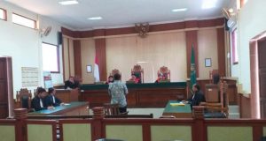 Sidang kasus politik uang caleg LP di Pengadilan Negeri Wonogiri, Selasa , 28 Mei 2019. (istimewa)
