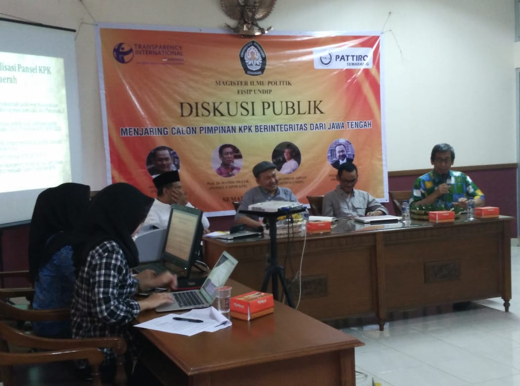 Diskusi publik menjaring calon pimpinan KPK di Undip