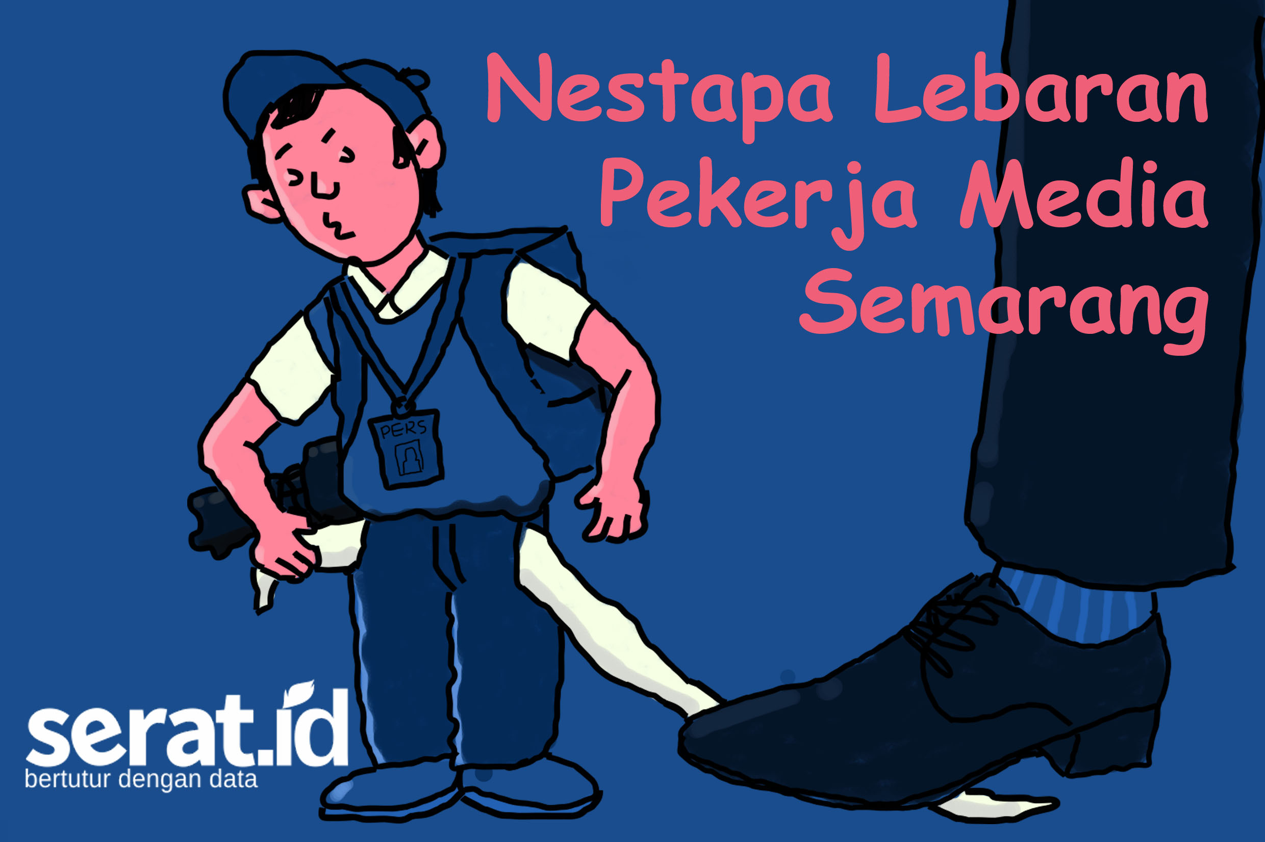 Ilustrasi pekerja media. (Abdul Arif/ Serat.id)