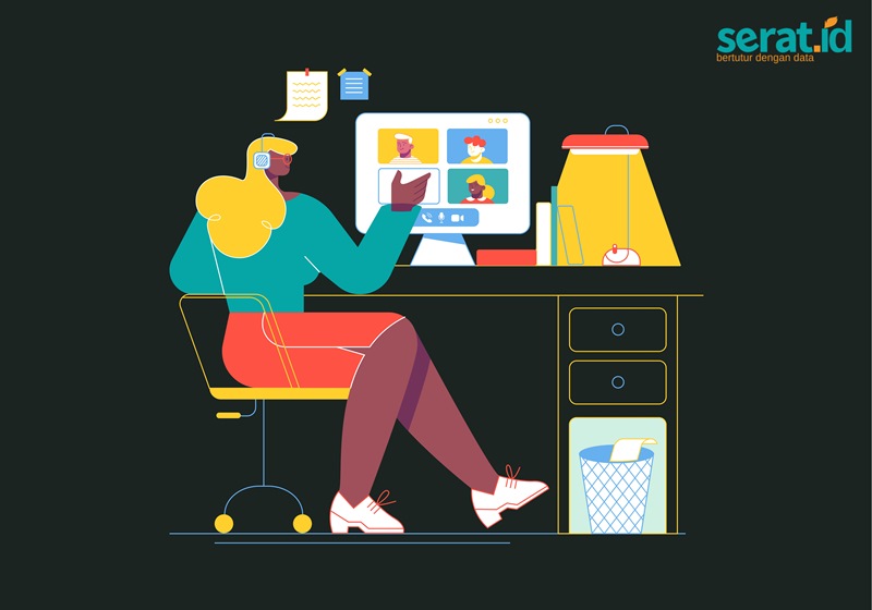 ilustrasi pembelajaran online