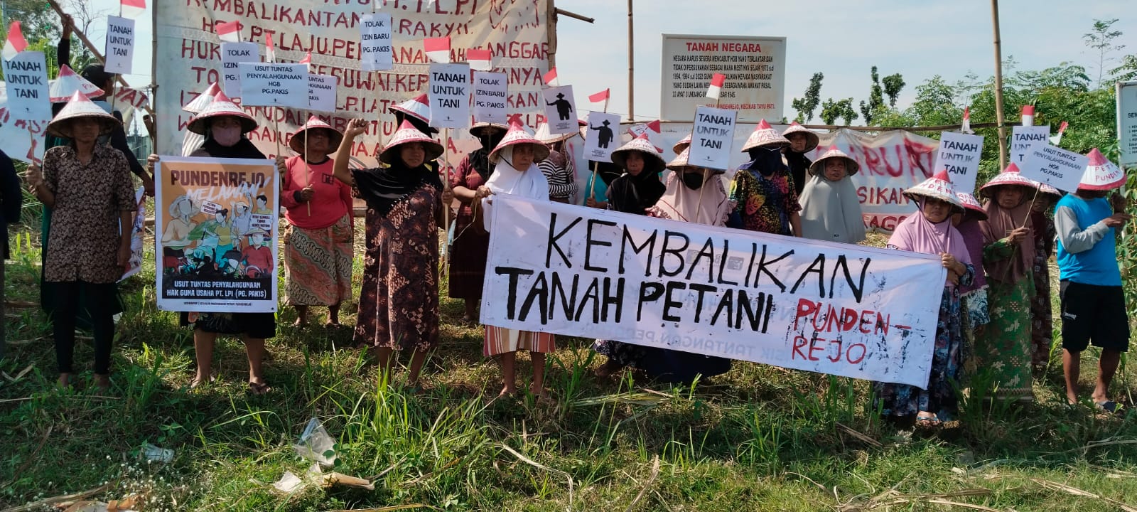 Aksi Petani Pundenrejo pada Selasa, 4 Juni 2024.